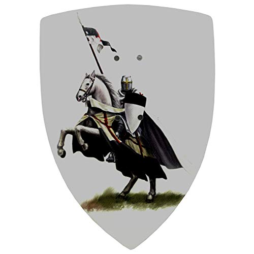 kabemi Letrero de caballero estable para niños, de madera, caballero sobre caballo, 44 x 31 cm, para juegos de rol de caballeros y vikingos de la Edad Media.