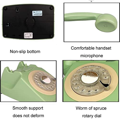 Kaidanwang Teléfono Retro Teléfono Retro con Cable Dial Rotary Teléfono Teléfono Teléfono Vintage Teléfono Clásico Teléfono de Escritorio con Marcador rotativo (Color : Beige)