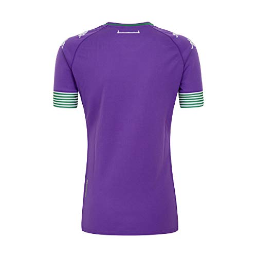 Kappa Segunda Equipación Camiseta, Mujer, Violeta/Verde/Blanco, M