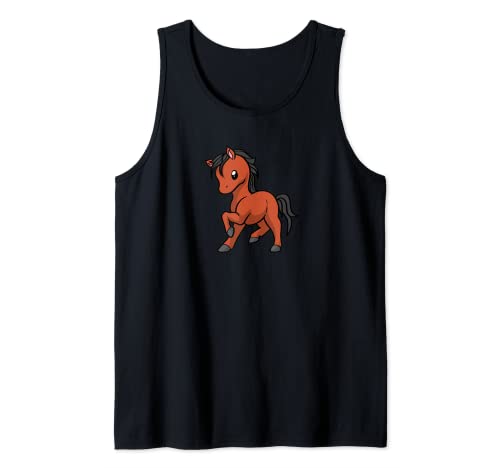 Kawaii Caballo Anime Disfraz Ecuestre Camiseta sin Mangas