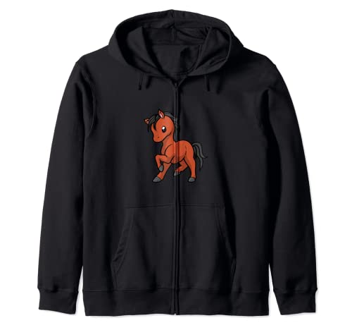 Kawaii Caballo Anime Disfraz Ecuestre Sudadera con Capucha