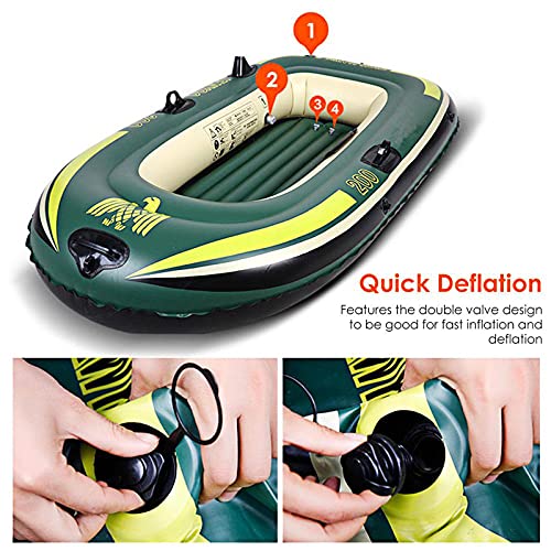 Kayak inflable para adultos, bote inflable, bote + remos + bomba, para navegar, pescar, cazar o jugar en lagos, ríos y rápidos de aguas bravas