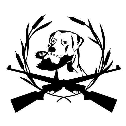 KDEQT Sticker De Carro 16.6X14.3 Cm Intereting Coche Pegatinas Vinilo Calcomanía Perro De Caza Labrador Mascota Animal Negro/Plata