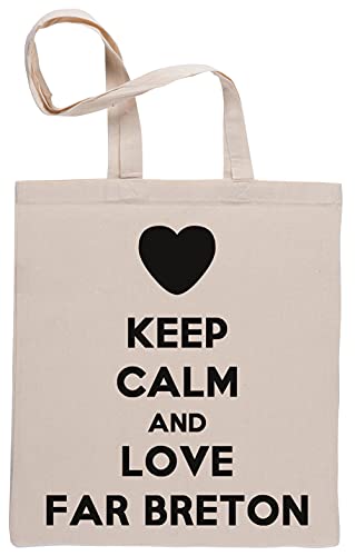 Keep Calm And Love Far Breton Bolsa De Compras Shopping Bag Beige