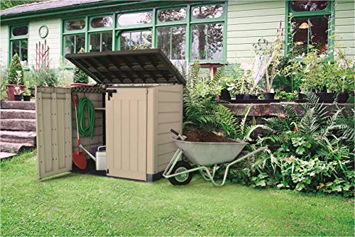 Keter - Cobertizo de jardín exterior Store It Out MAX, Capacidad 1200 litros, Color Topo / Beige