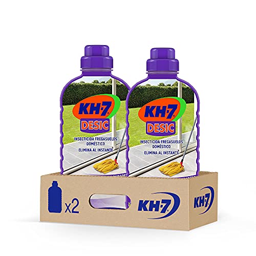 KH-7 Desic Insecticida Fregasuelos - Elimina y Protege tu Hogar Contra Todo Tipo de Insectos Rastreros Durante 15 días, Aroma Fresco a Lavanda - Paquete de 2 x 750 ml (Total: 1.5 L)