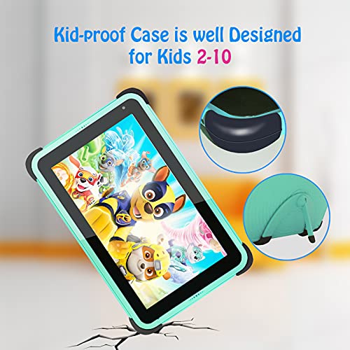 Kids Tablet para Niños 7 Pulgadas Android 10 Tablet 2GB RAM 32GB ROM Certificado por Google GMS 1.6Ghz Tablet Infantil Quad Core Batería 3000mAh Tablet PC Netflix Juegos Educativos, (grün)