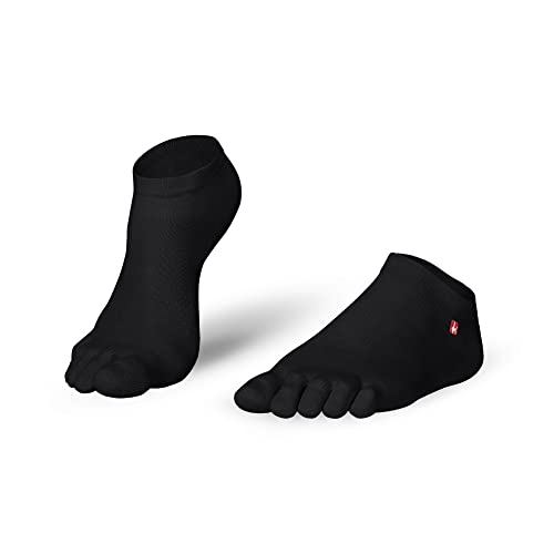 Knitido Track & Trail Ultralite Fresh | Tobilleros con dedos para deporte en algodón y Coolmax®, Talla:39-42, Colores:Antracita (642)