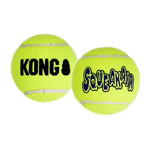 KONG - Squeakair Balls - Pelotas de Tenis sonoras Que respetan Sus Dientes - para Perros de Raza Grande (2)