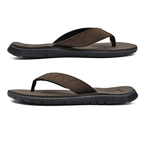KuaiLu Chanclas para Hombre Tela Verano Playa Piscina Comodas Sandalias Goma Planas Caminar Adulto Moda Zapatos