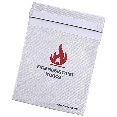 Kuuqa Bolsa Resistente al Fuego del Document Funda de Prueba de Fuego, 27 X 37.5cm