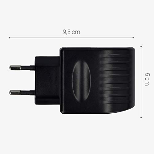 kwmobile Enchufe Transformador de Voltaje de 230V a 12V 1000 mA Encendedor de cigarros - Adaptador de Corriente - Rectificador de tensión de 12W