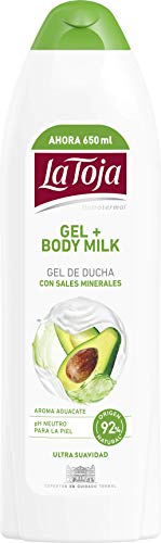 La Toja - Gel de Ducha + Body Milk Avocado - 6Uds de 650 ml (3.900 ml) - Piel Radiante, Suave y Saludable - Cuida Intensamente La Piel 4050 G