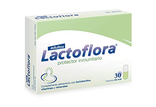 LACTOFLORA Probiótico Protector Inmunitario para Adultos, Defensas 30 Cápsulas