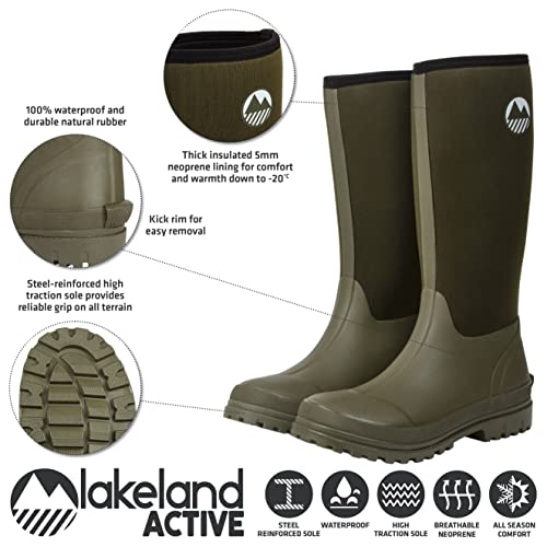 Lakeland Active Rydal Botas de Caucho para Hombre - Verde Musco - 42