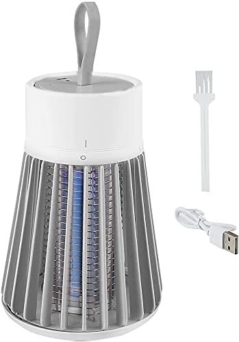 Lámpara AntiMosquitos Electrico con Luz UV/No Tóxico/Sin Radiación/Silencioso USB Recargable Mosquito Lámpara para,Dormitorio, Cocina,Sala de Estar (Color : White)