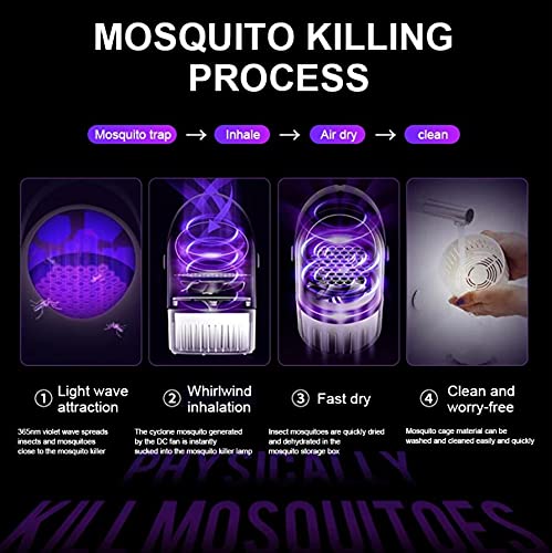 Lámpara de Asesino de Mosquitos LED USB Anti Mosquito Bug Bug Bote Sin Ruido Sin Ruido Ninguna radiación Insecto Asesino Moscas trampas con lámpara de Trampa para casa Interior