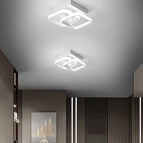 Lámpara de techo LED, Lianye 22W luces de techo de araña de acrílico blancas cuadradas modernas para la sala de estar del hogar, Lámparas de techo modernas luz blanca fría 6000K