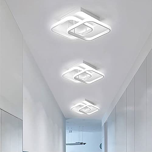 Lámpara de techo LED, Lianye 22W luces de techo de araña de acrílico blancas cuadradas modernas para la sala de estar del hogar, Lámparas de techo modernas luz blanca fría 6000K