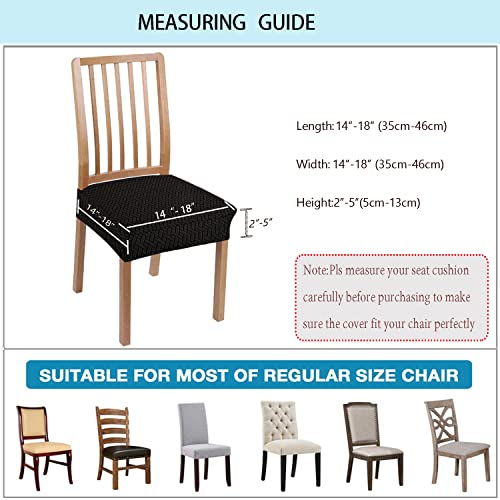 LANSHENG Jacquard Elástico Impermeable Fundas para Asientos de sillas de Comedor Fundas para sillas de Comedor Fundas para sillas de Cocina con Hebilla (Gris Claro,4 Unidades)