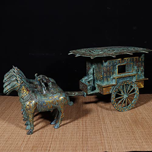 LAOJUNLU Durante la guerra y las dinastías de Han, el bronce y los carruajes dibujados por caballos de oro colección antigua de solitario chino tradicional joyería