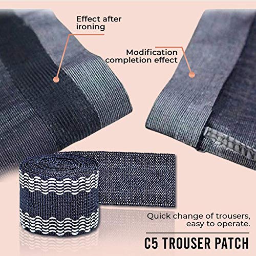 laoonl Hossen Edge Shorten Fabric Hemming - Cinta de costura autoadhesiva para pantalones vaqueros, pantalones (1/2 unidades)