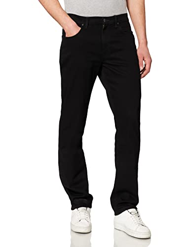 Lee Brooklyn Straight Vaqueros, Negro (Clean Black), 42W / 32L para Hombre