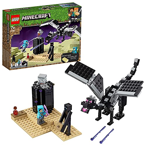 LEGO 21151 Minecraft La Batalla en el End Juguete de Construcción con Dragón Ender y Mini Figura de Enderman