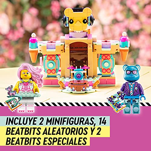 LEGO 43111 VIDIYO Candy Castle Stage, Creador de Vídeos Musicales de Juguete, App Realidad Aumentada, Set con Mini Figuras