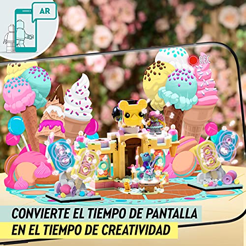 LEGO 43111 VIDIYO Candy Castle Stage, Creador de Vídeos Musicales de Juguete, App Realidad Aumentada, Set con Mini Figuras