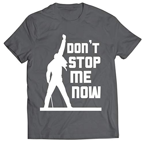 lepni.me Camisetas Hombre Don't Stop me Now! Camisas de Abanico, Regalos de músicos, Ropa de Rock (Small Grafito Multicolor)