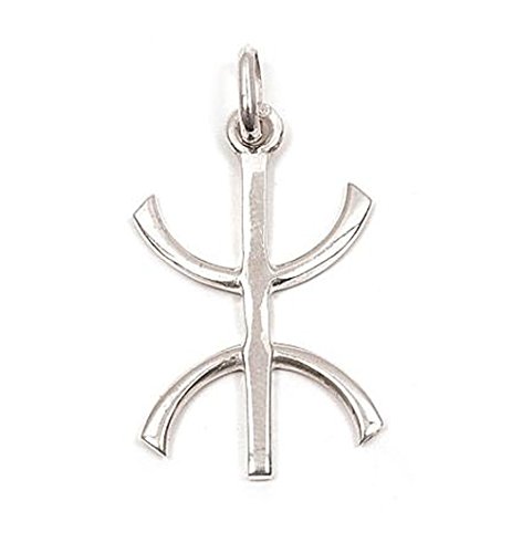 Les Plaisirs de Stella - Colgante unisex de plata en forma de cruz bereber, diseño unisex (plata 925/1000)