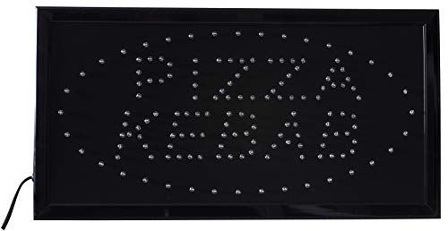 Letrero luminoso LED con texto – Pizza Kebab 48 x 25 x 2 cm con LED azul intermitente [Clase energética A]