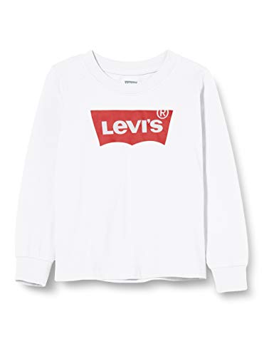 Levi's Kids Lvb L/S Batwing Tee Top de manga larga White para Niños
