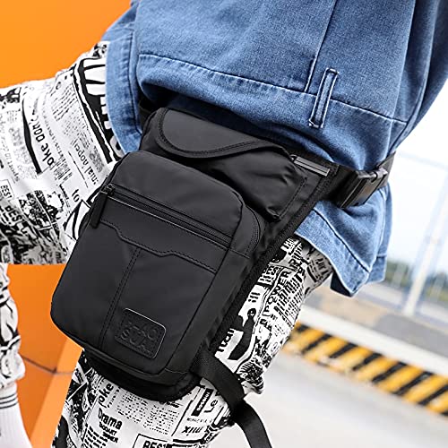 LIANYG Riñonera Moto,Bolsa Pierna Moto Hombres Nylon Bag Motorcycle Equitación Bolsa de Pierna Casual Hombro Cross Cuerpo Muslo Masculino Cinturón Hombre Fanny Pack Bolsas de Cintura (Color Name : 3)