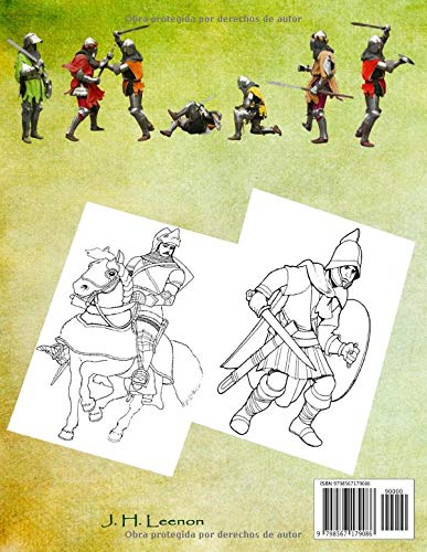Libro de Colorear Caballeros de la Edad Media: Para niños, adultos y fanáticos (Tamaño Carta 8,5x11)