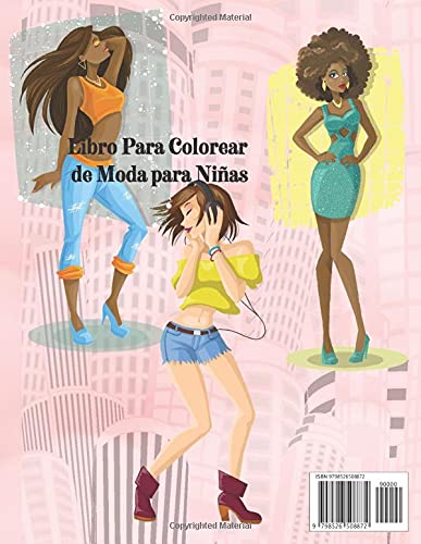 Libro Para Colorear de Moda para Niñas: Páginas de Belleza para Colorear para Niñas, Niños y Adolescentes con Preciosa Moda Divertida | Diseños ... Colorear para Niñas | Gran Regalo para Niñas