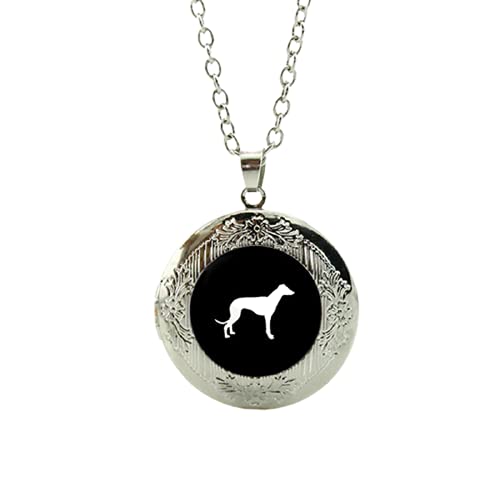 Lindo animal foto medallón collar galgo perro colgante mascota perro declaración collar Pleut regalo hombres mujeres joyería
