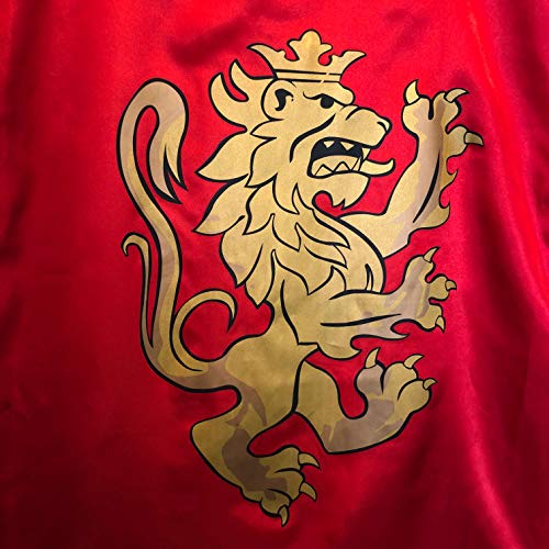 Liontouch 10351LT Capa de satín de Caballero Noble de Juguete para niños, Color Rojo | Forma Parte de una línea de Disfraces para niños