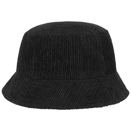 LIPODO Sombrero de Pana Classic Bucket Mujer/Hombre - Tela con Forro otoño/Invierno - XL (59-60 cm) Negro