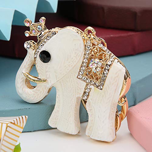 Llavero elefante, buena dureza Buena dureza Llavero Material de aleación Llavero de diamante para mochilas decorativas