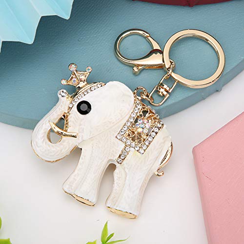 Llavero elefante, buena dureza Buena dureza Llavero Material de aleación Llavero de diamante para mochilas decorativas