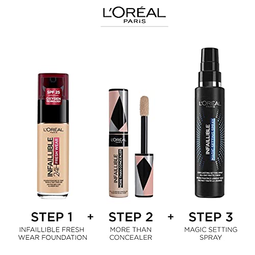 L'Oréal Paris Make-up designer 24H Fresh Wear Base de Maquillaje de Larga Duración , Tono 200 Sable Doré- 30 ml