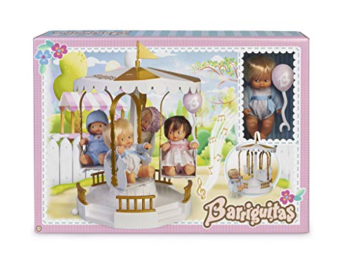 los Barriguitas-700015806 Carrusel musical con figura de muñeca bebé para niña, color mixto (Famosa 700015806)