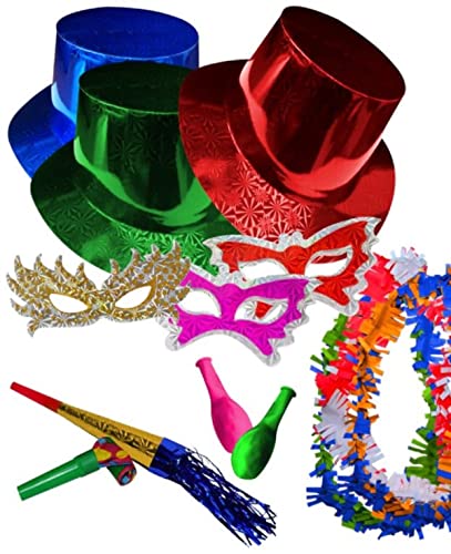 Lote de 6 Bolsas de Cotillones Decorativos"Sombrero Copa". Cotillón para Fiestas y Eventos. Decoración Original para Bodas, Comuniones,Cumpleaños y Fin de Año(Nochevieja).