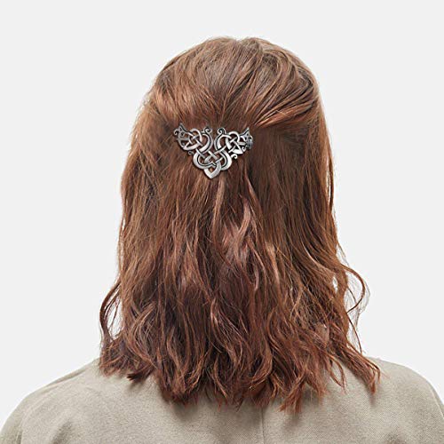 Lurrose triángulo celta pinza de pelo vintage plata palo de pelo nudo celta pasador de pelo joyería de boda horquilla para mujer y hombres