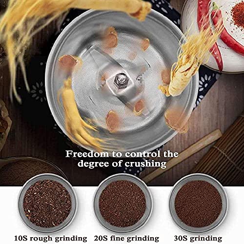 LXNQG Máquina de aplaste multifunción Portátil 150 g Molillas de Grano eléctrico Milstainless Acero Café Especias Hierbas Tuerca Cereal Ultra Fino Molinillo seco