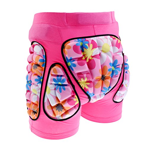 MagiDeal – Pantalones cortos acolchados de niño con protector de almohadilla para la cadera, ideales para esquí, patinaje, snowboard, color rosa, tamaño XS