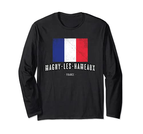Magny-les-Hameaux Francia | Ciudad - Bandera Drapeau - Manga Larga