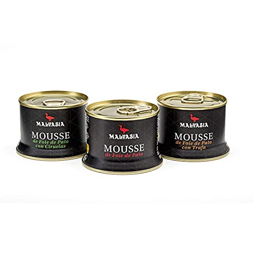 MALVASIA Mousse de Foie de Pato Gourmet Sabor Tradicional, Lata Abre Fácil de 130 g